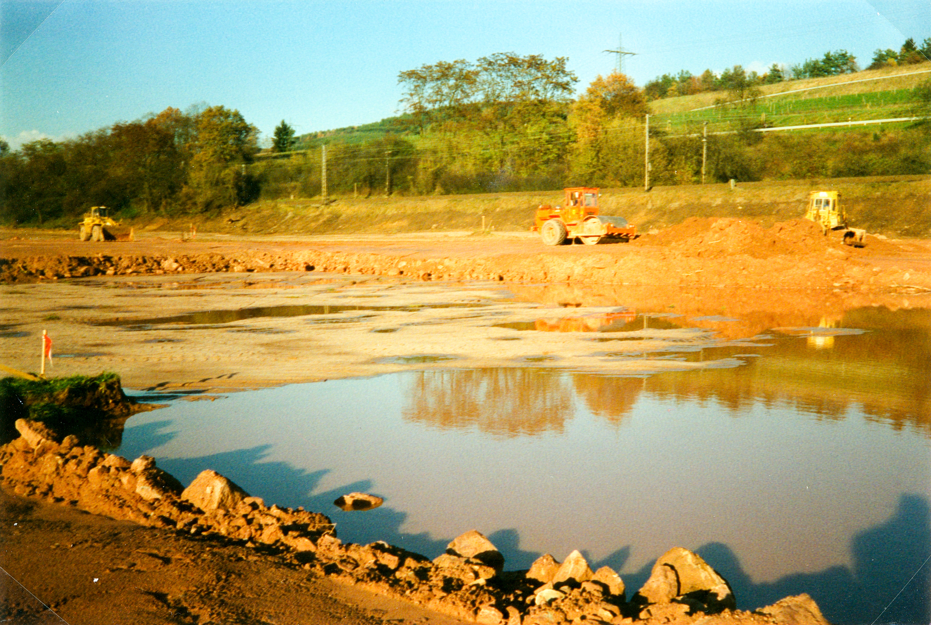 Bau der Kläranlage 9. November 1989